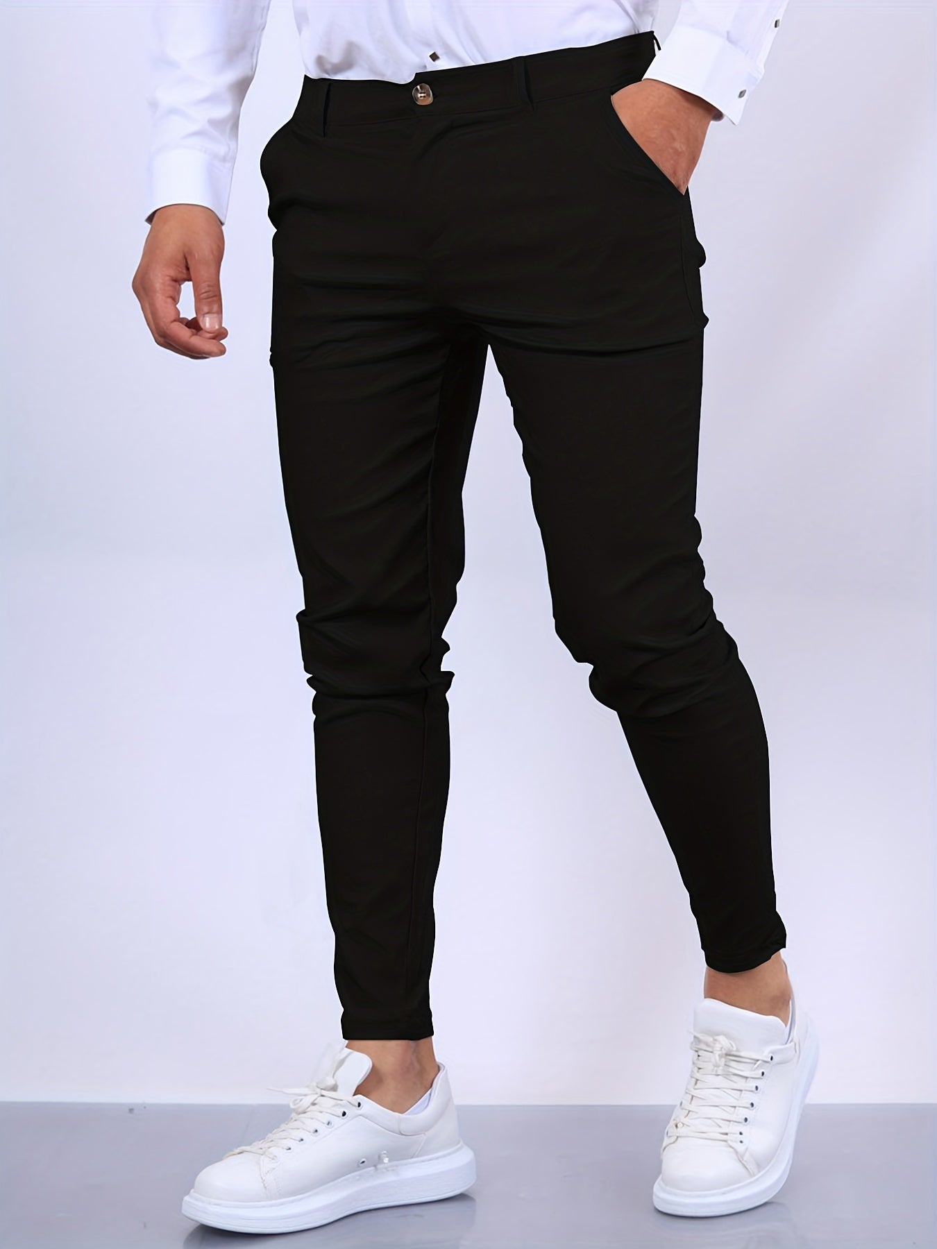 Arjun - Elegante Slim-Pantalones de Negocios Hombre