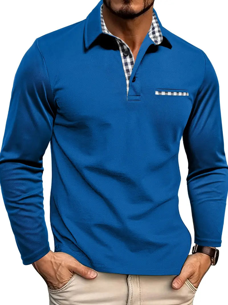 Levi - Camiseta polo con cuello a cuadros