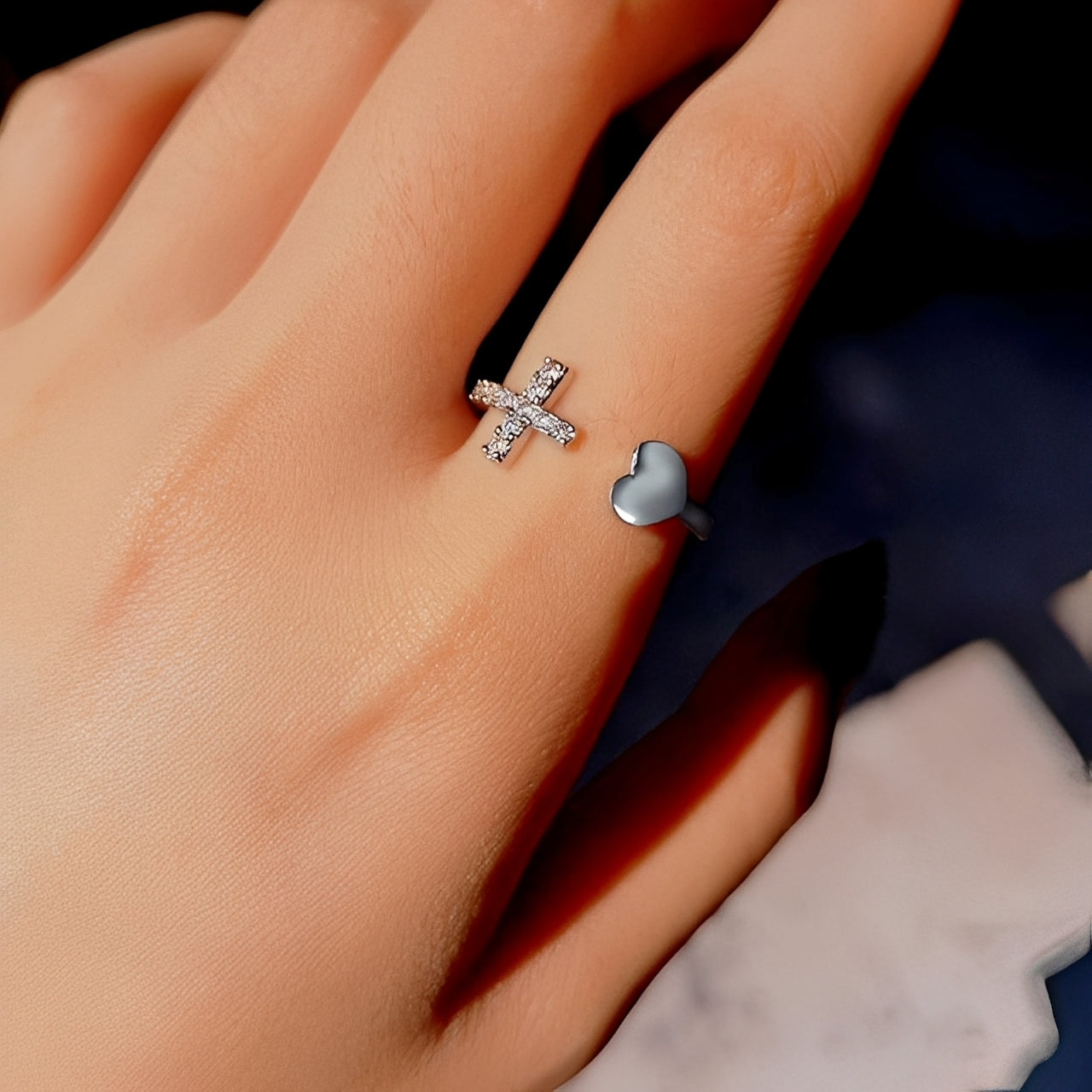 Maelys – Anillo cruzado para damas
