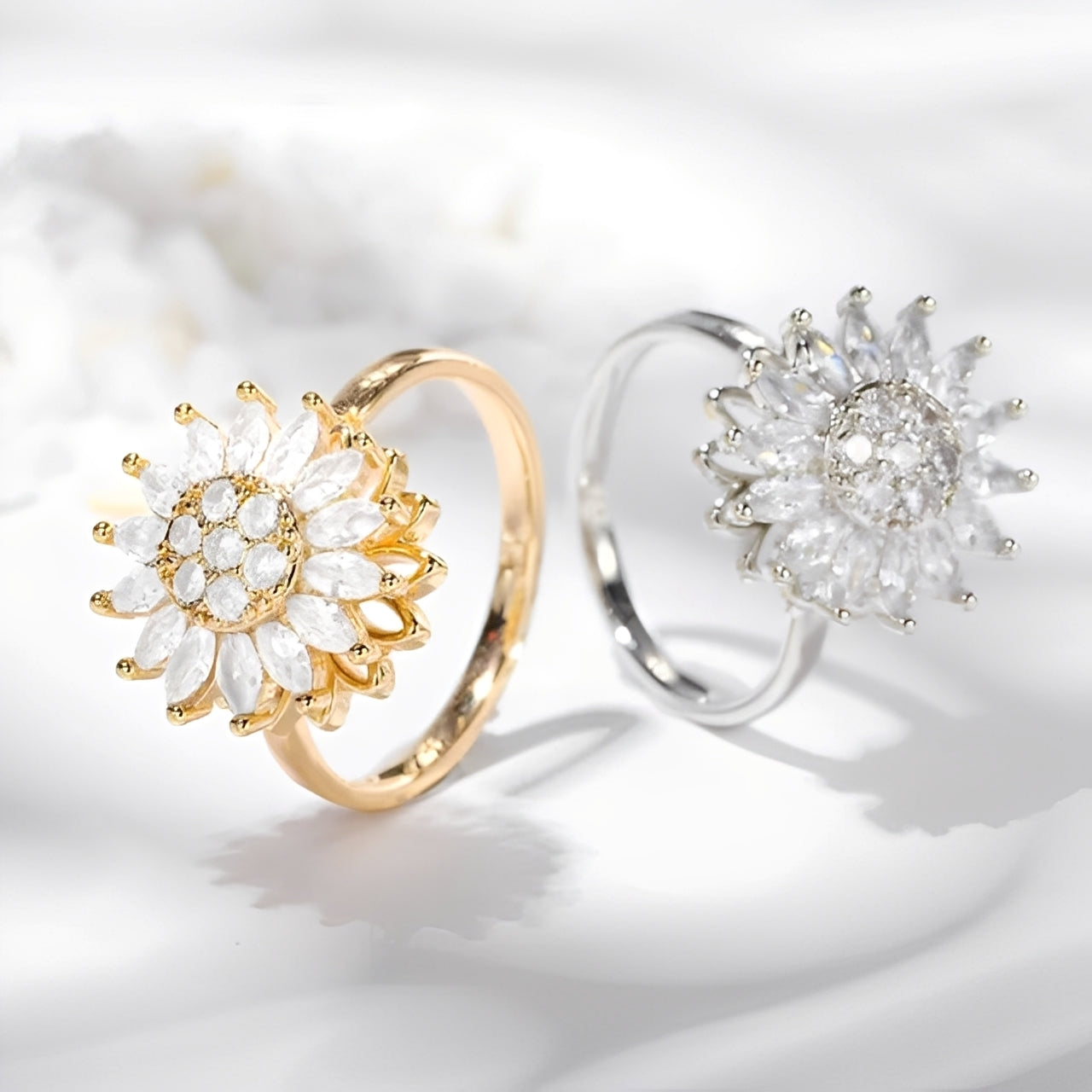Solaya – Anillo de girasol anti-estrés