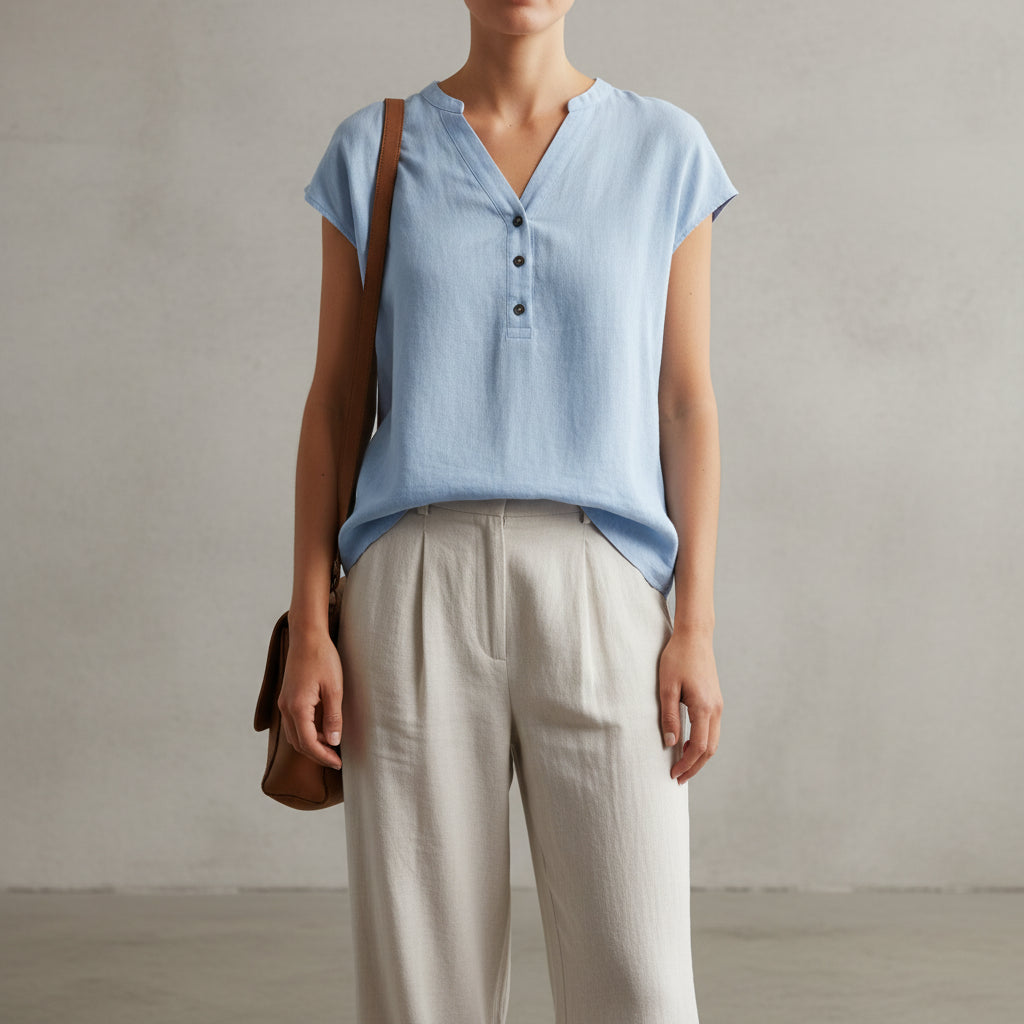 Natasha - Blusa Casual y Confortable de Manga Corta