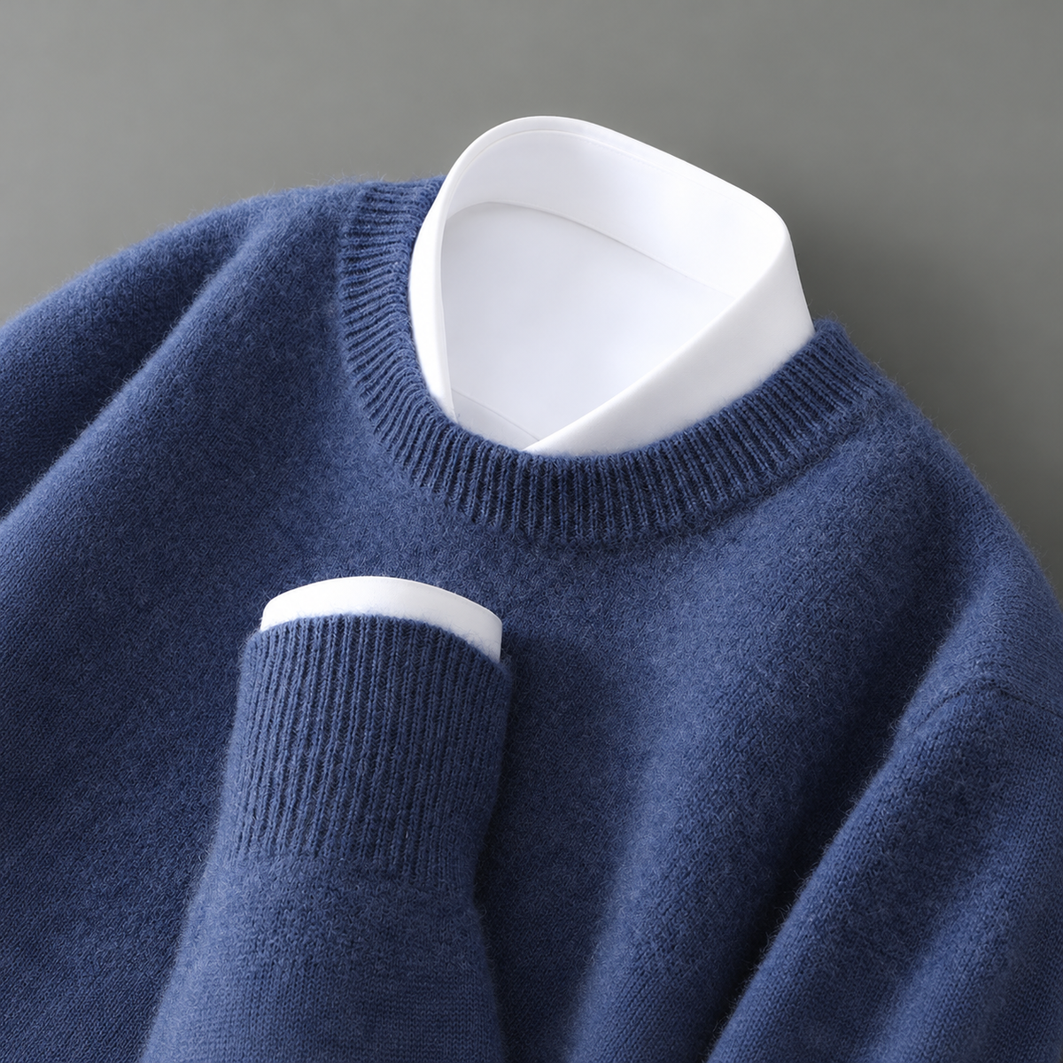 Wayne - Pullover retro grueso para hombres