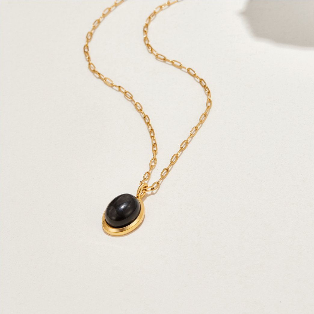 Euphrosyne - Collar de ónice negro