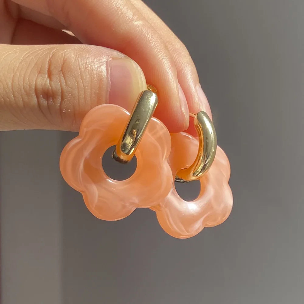 Florella – Aros de flor de resina elegante