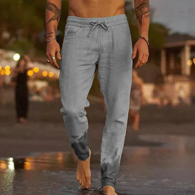 Mike - Pantalones de Verano Clásicos para Hombre