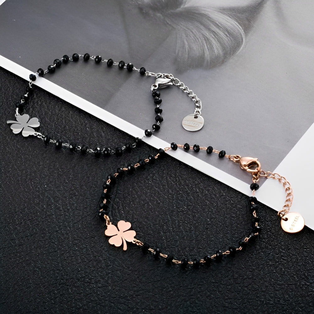 Faelya – Pulsera amuleto de trébol de cuatro hojas