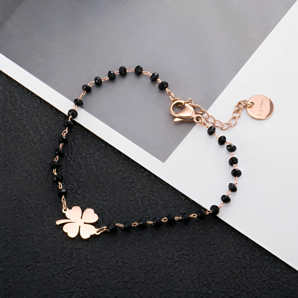 Faelya – Pulsera amuleto de trébol de cuatro hojas