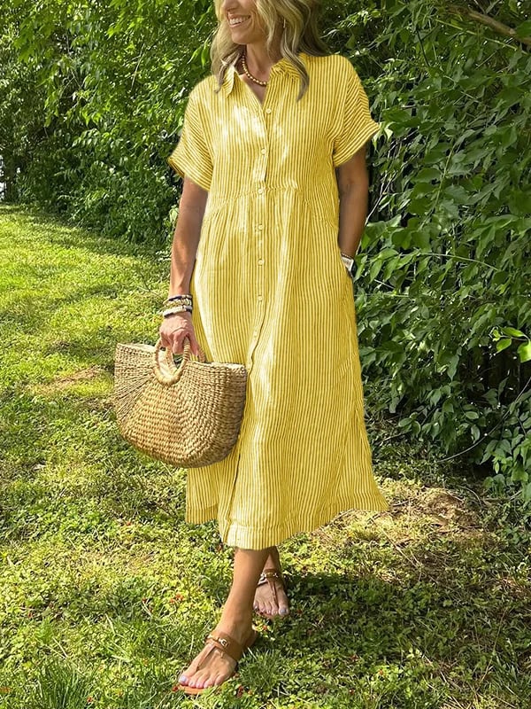 Corinne – Elegante vestido camisero para dama