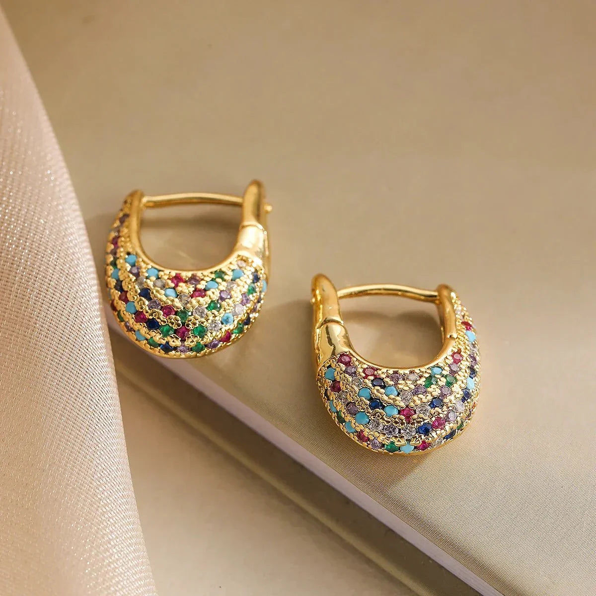 Hara – Aros gruesos brillantes de diamantes