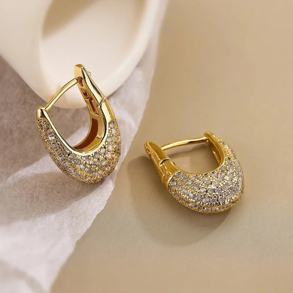 Hara – Aros gruesos brillantes de diamantes