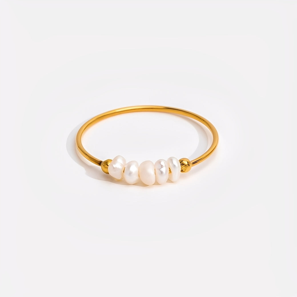 Maelia – Anillo Clásico de Perlas de Agua Dulce