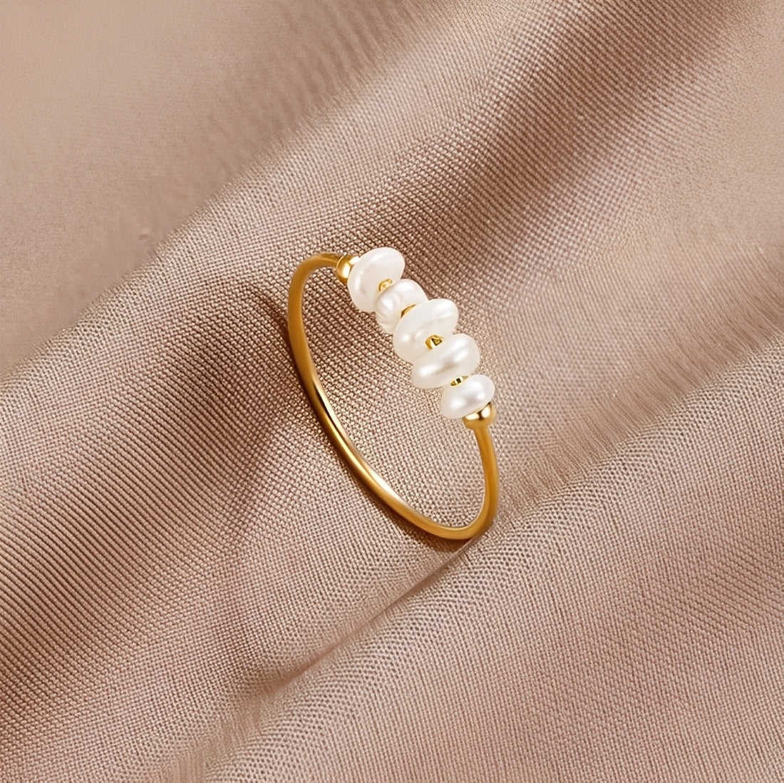 Maelia – Anillo Clásico de Perlas de Agua Dulce