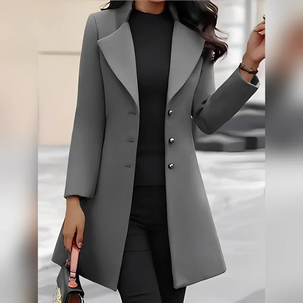 Pauline - Abrigo elegante con botones para mujeres