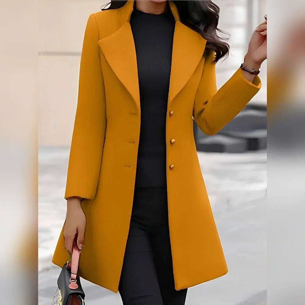 Pauline - Abrigo elegante con botones para mujeres