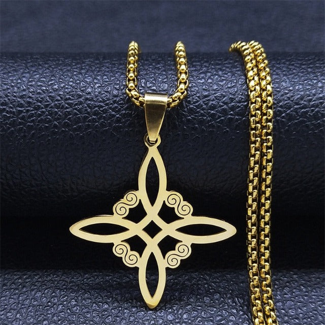 Morwen – Collar con nudo de bruja protector