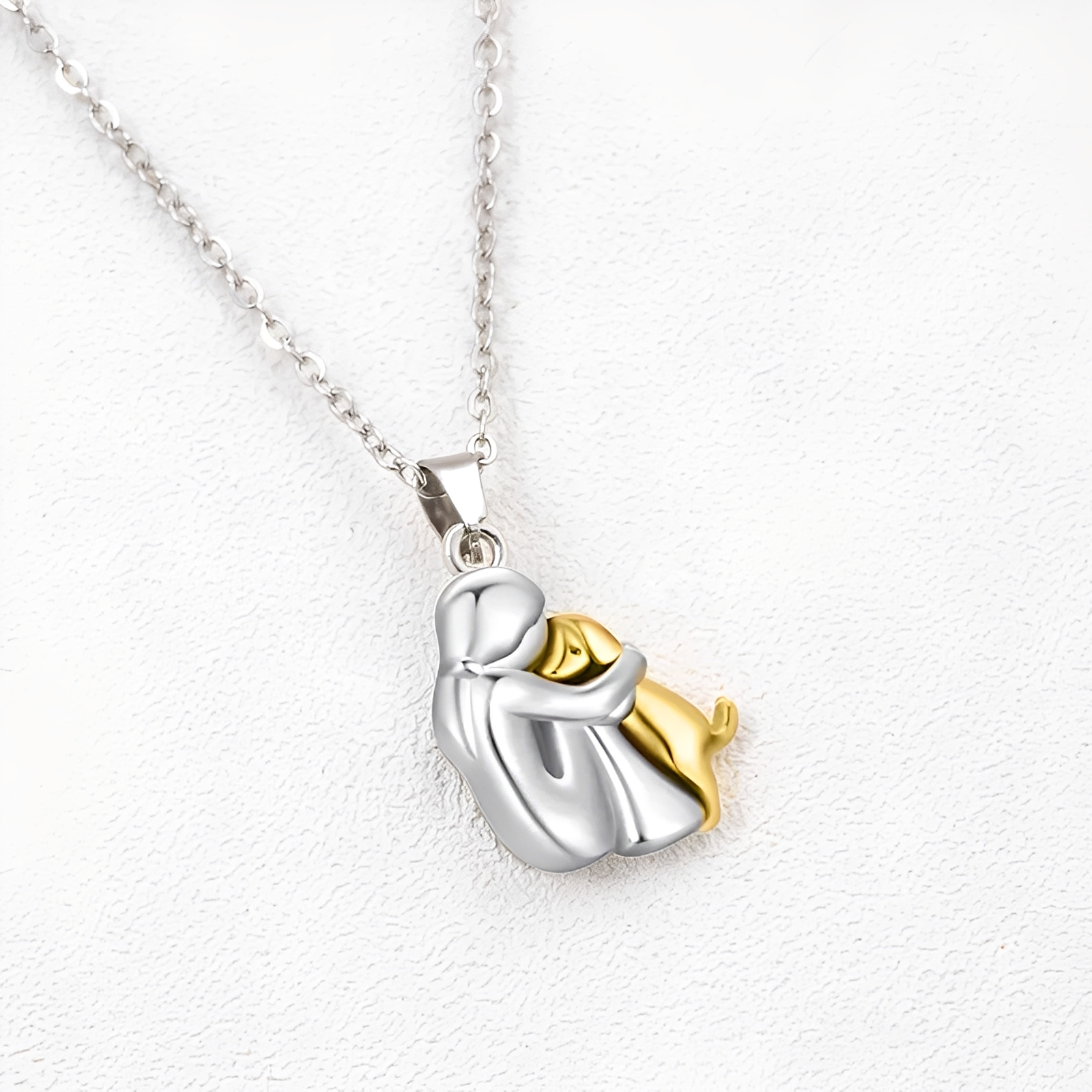 Neko – Collar con colgante de abrazo entre perro y dueño