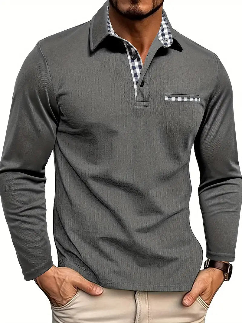 Levi - Camiseta polo con cuello a cuadros