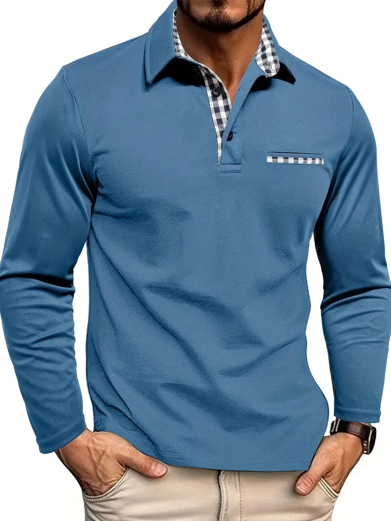 Levi - Camiseta polo con cuello a cuadros