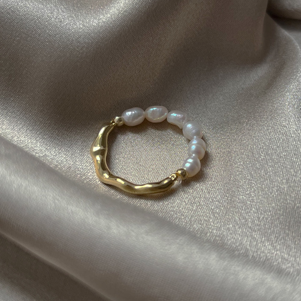 Jane - Anillo Dualidad Oro y Perlas