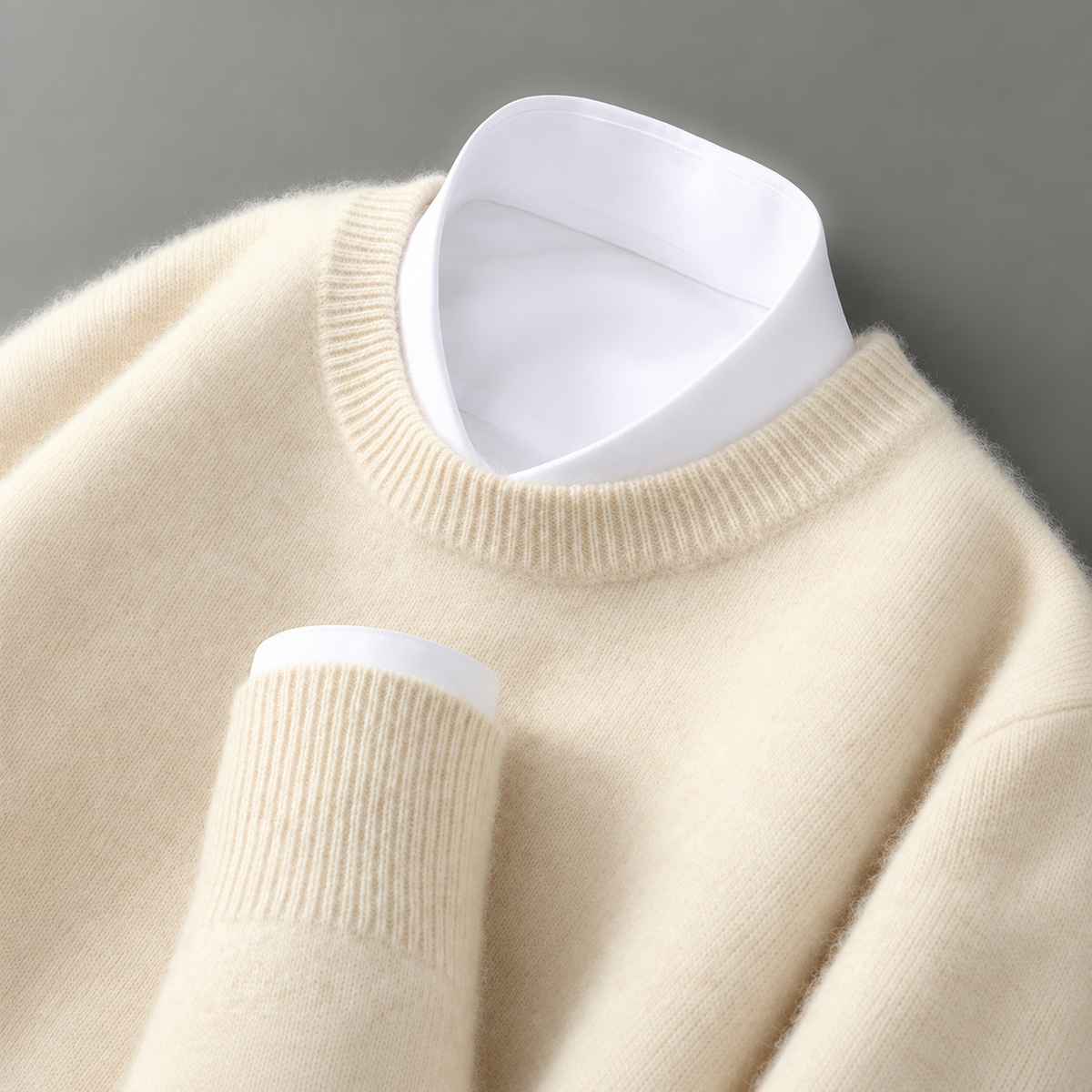 Wayne - Pullover retro grueso para hombres