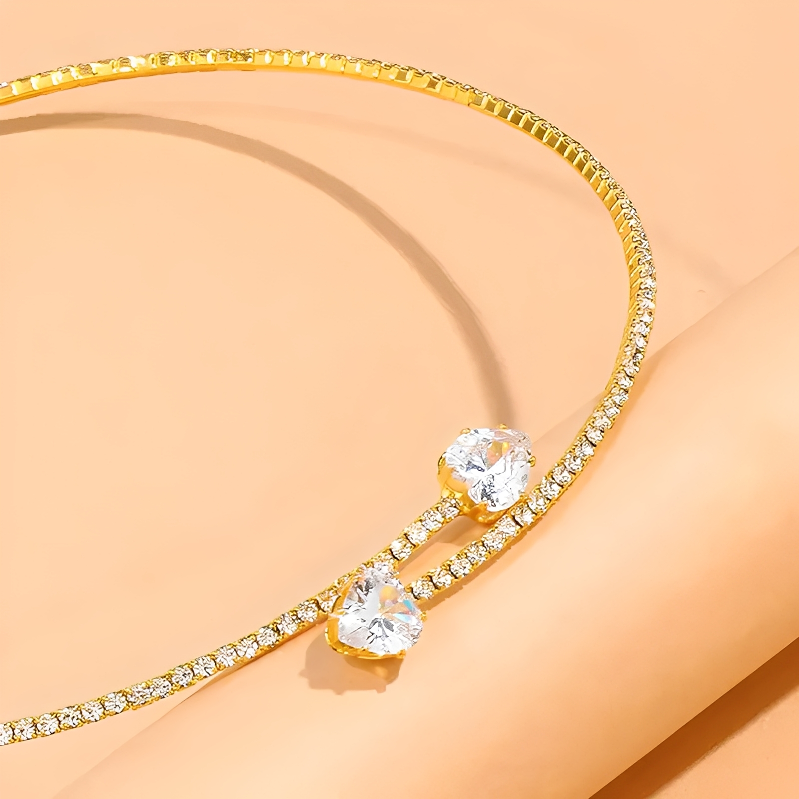 Olli – Collar corazón abierto de diamantes
