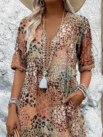 Caramina - Elegante Vestido Midi Mujer Suave