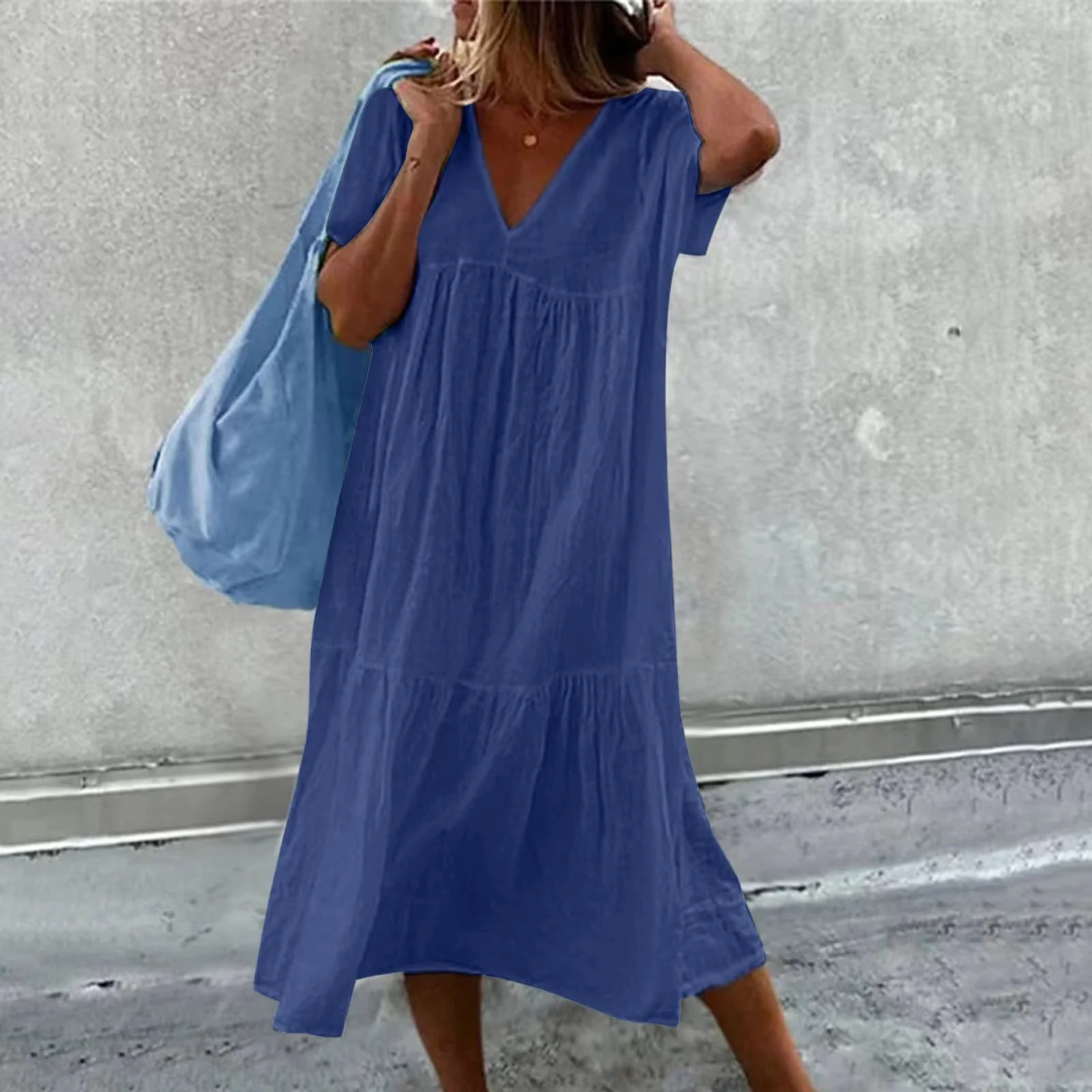 Deanna - Vestido Casual Cuello V Versátil y Cómodo