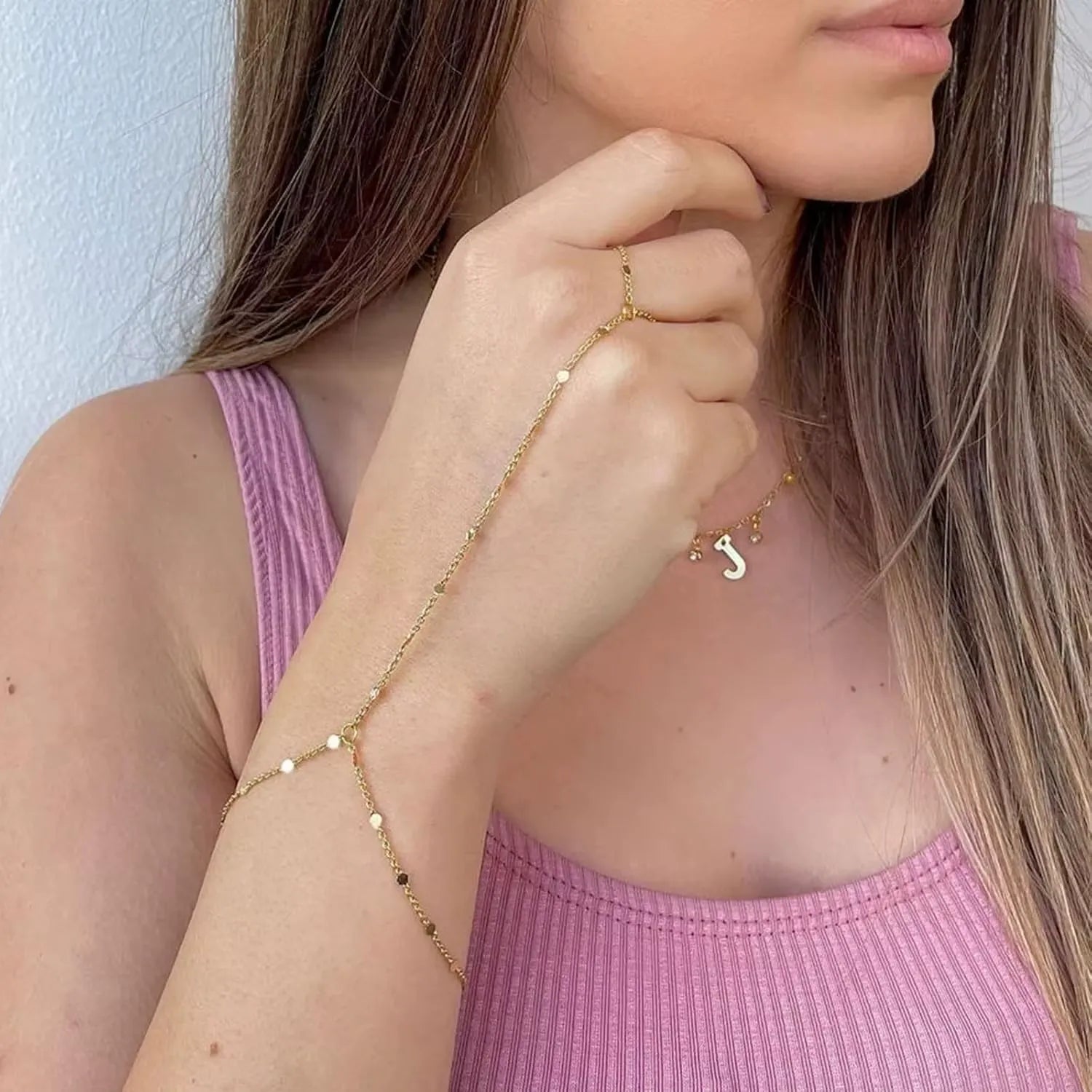 Lynda – Pulsera de cadena oriental elegante
