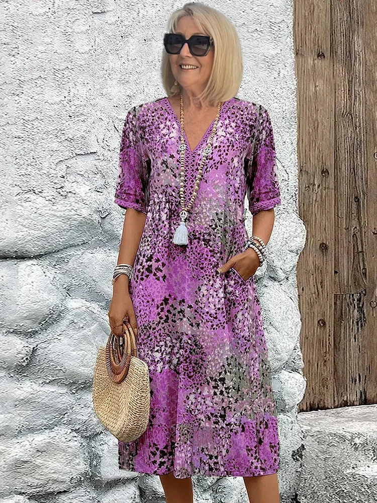 Caramina - Elegante Vestido Midi Mujer Suave
