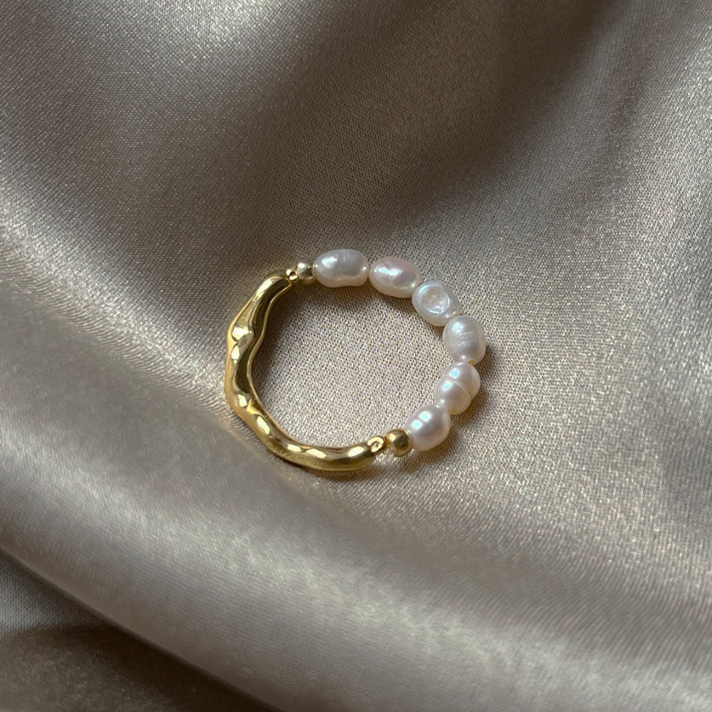 Jane - Anillo Dualidad Oro y Perlas