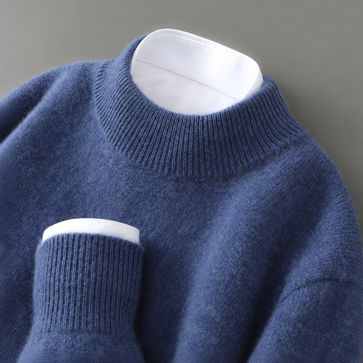 Wayne - Pullover retro grueso para hombres
