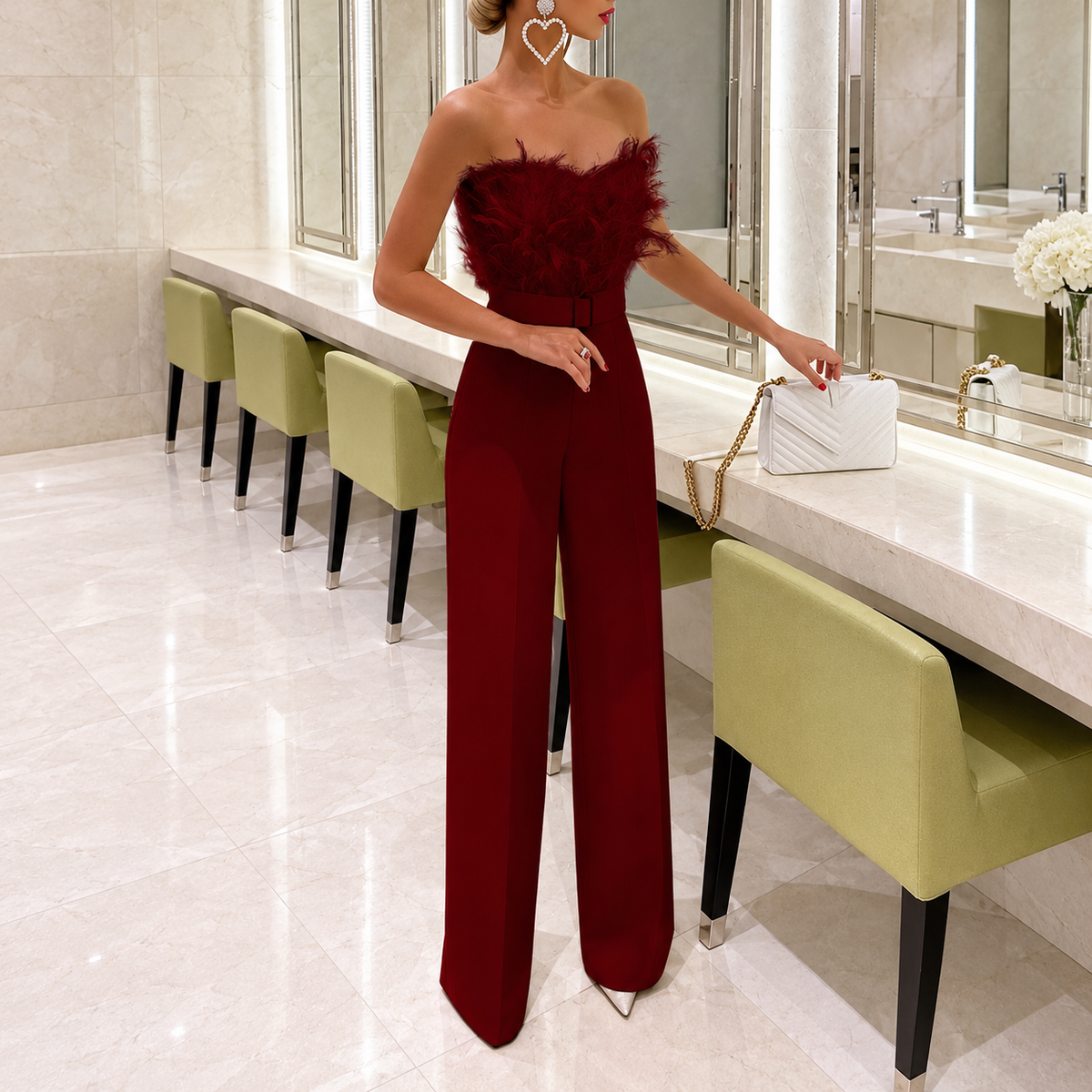 Frola - Elegante Jumpsuit con Top Bandeau