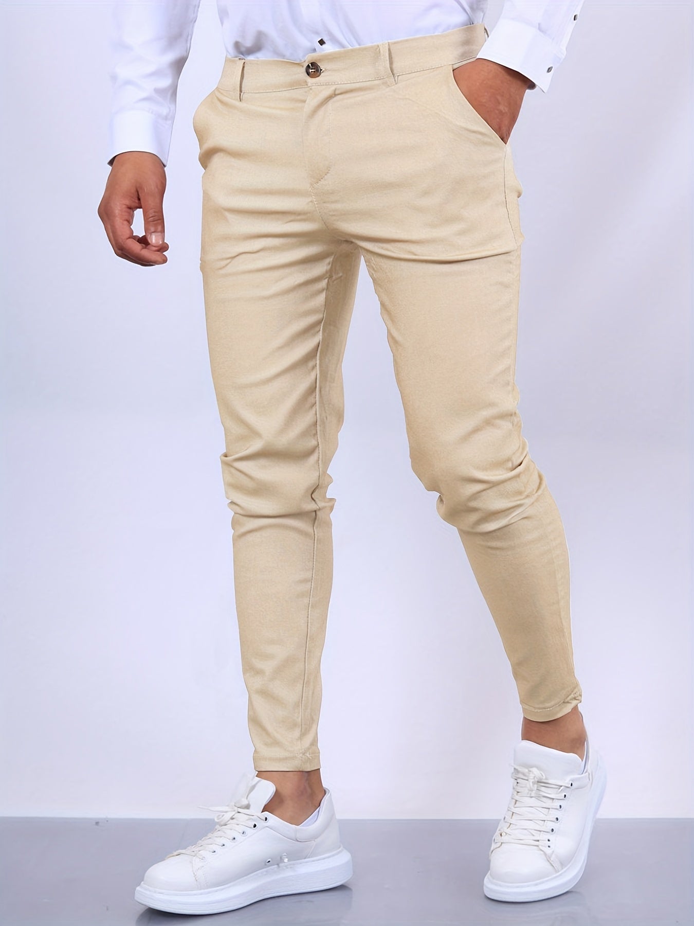 Arjun - Elegante Slim-Pantalones de Negocios Hombre
