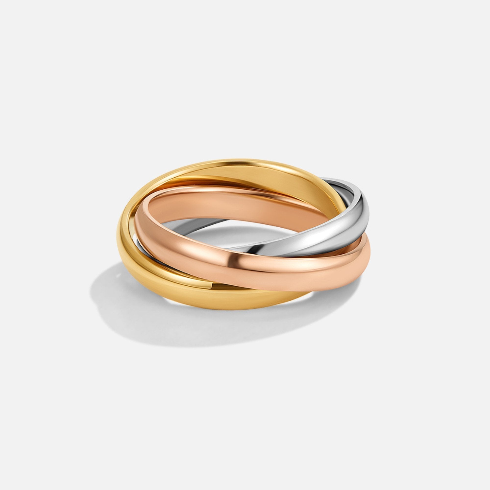 Elena – Anillo triple elegante en tres tonos