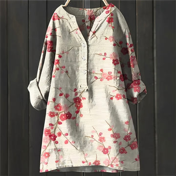 Leah - Blusa Floral Elegante y Confortable