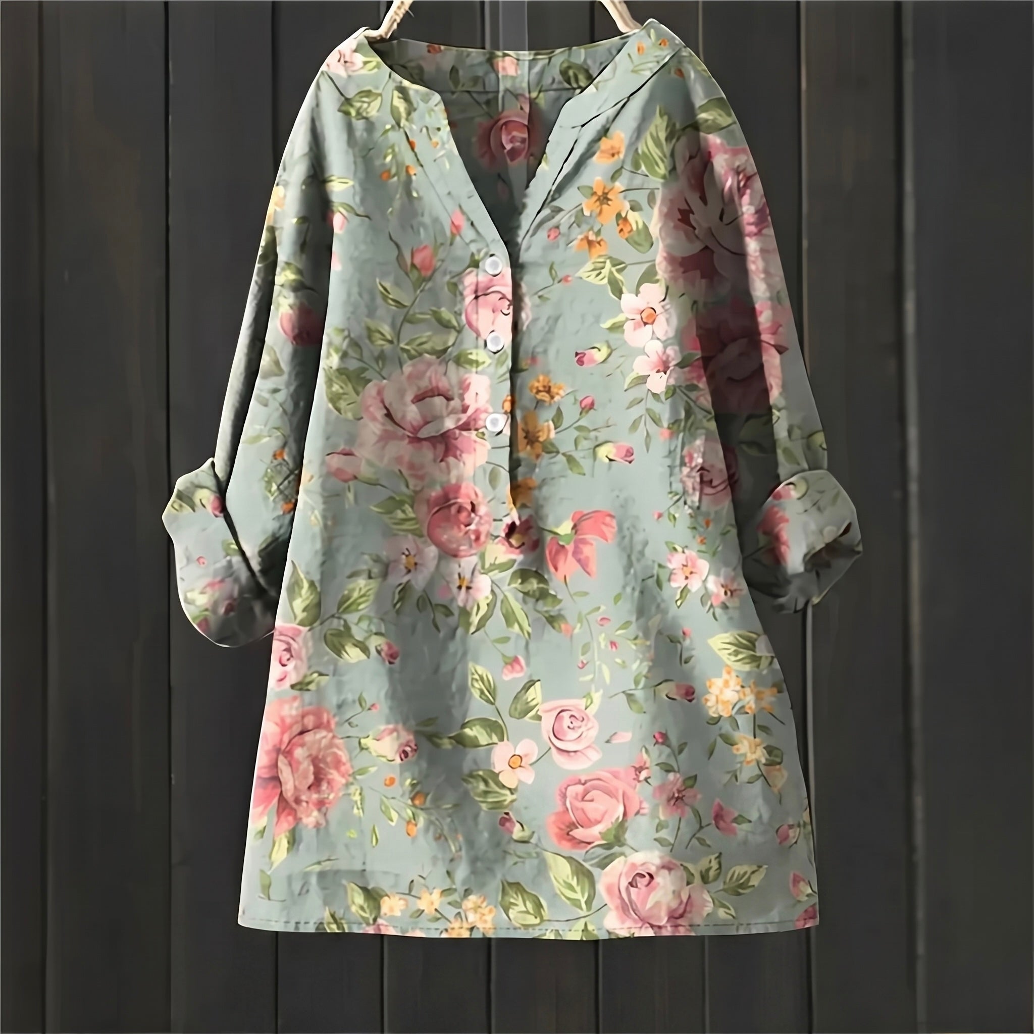 Leah - Blusa Floral Elegante y Confortable