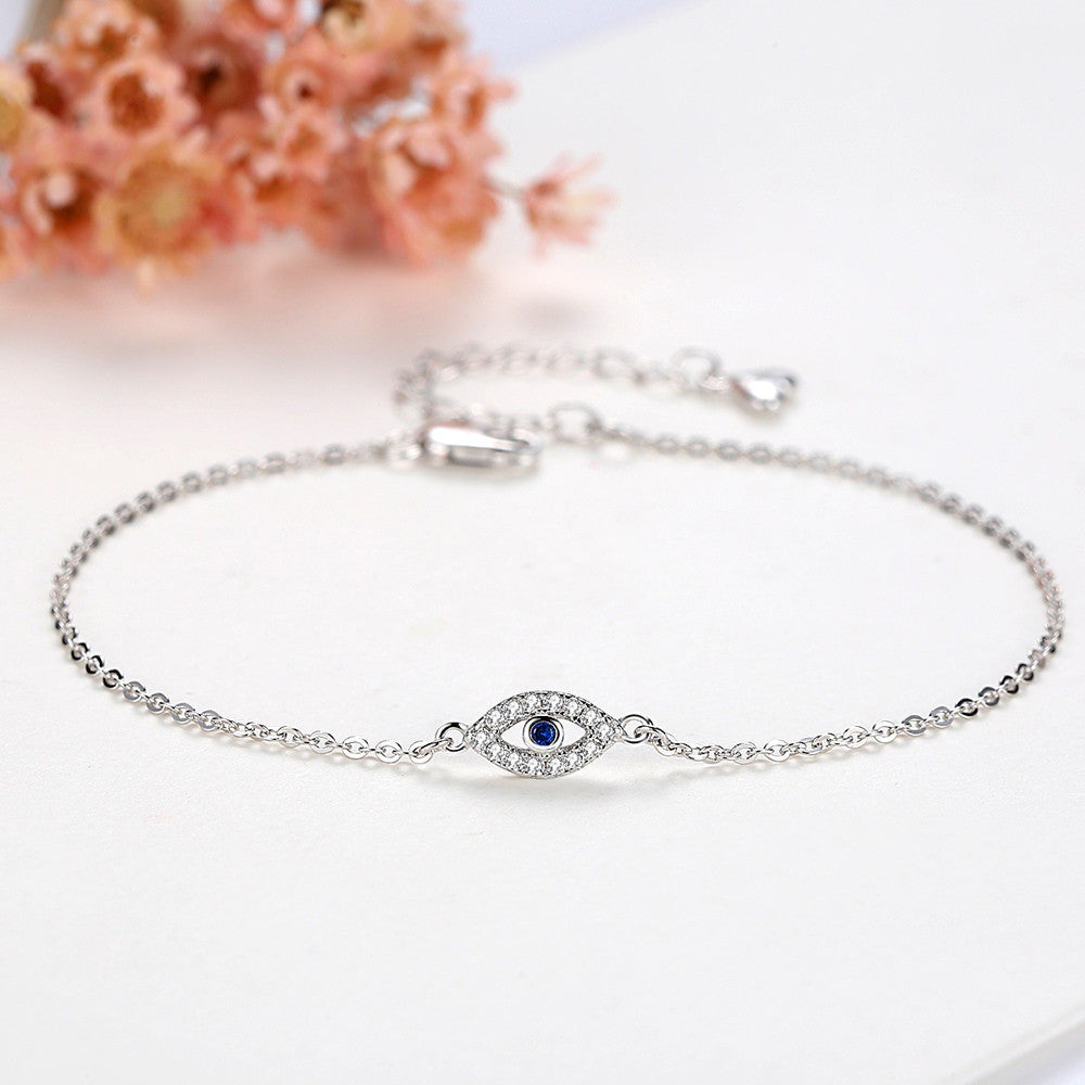Pulsera de eslabones con ojo malvado - pulsera de eslabones con colgante de ojo malvado