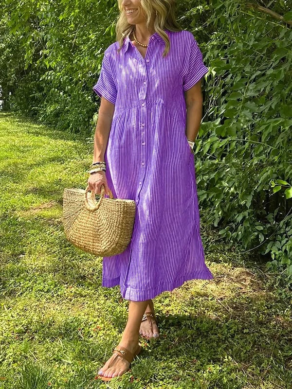 Corinne – Elegante vestido camisero para dama