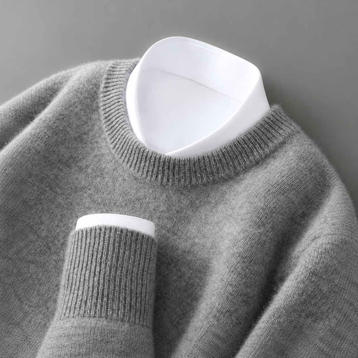 Wayne - Pullover retro grueso para hombres