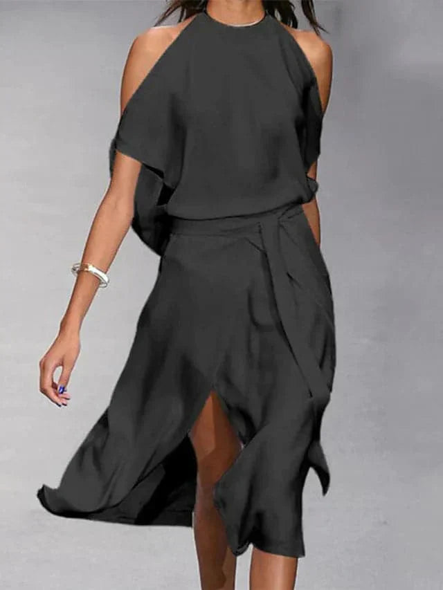 Elena – Vestido Romántico con Hombros Descubiertos
