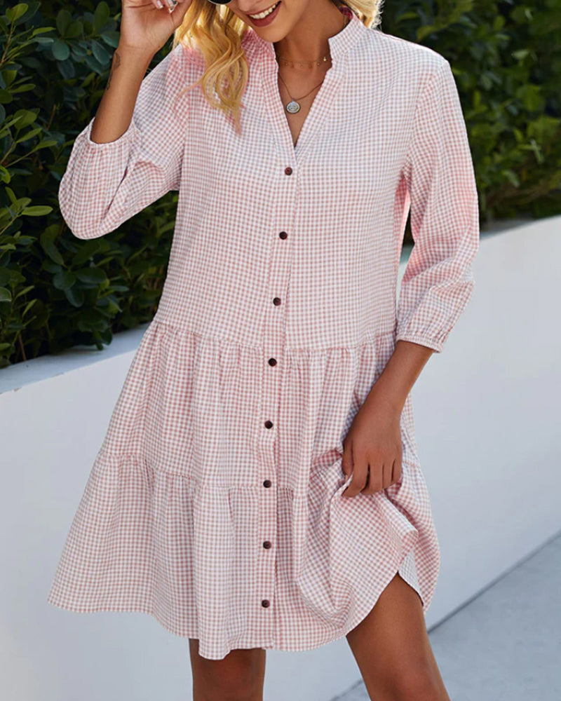Evelyn - Vestido de dama con botones