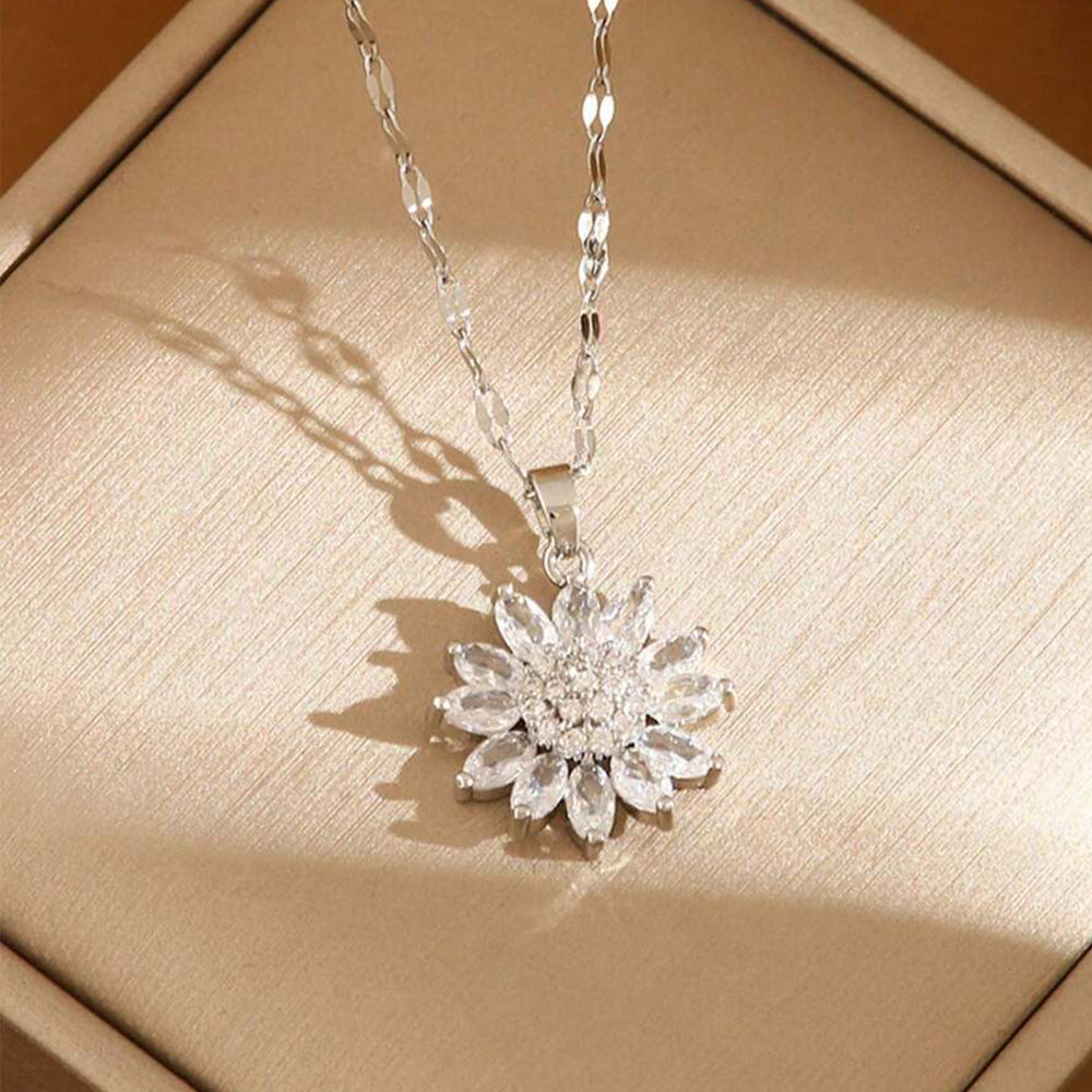 Anaya – Collar de girasoles brillantes con picos