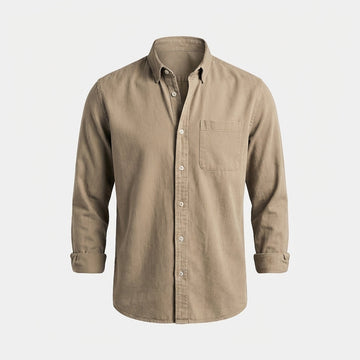 Gauvain - Camisa casual de manga larga para hombre