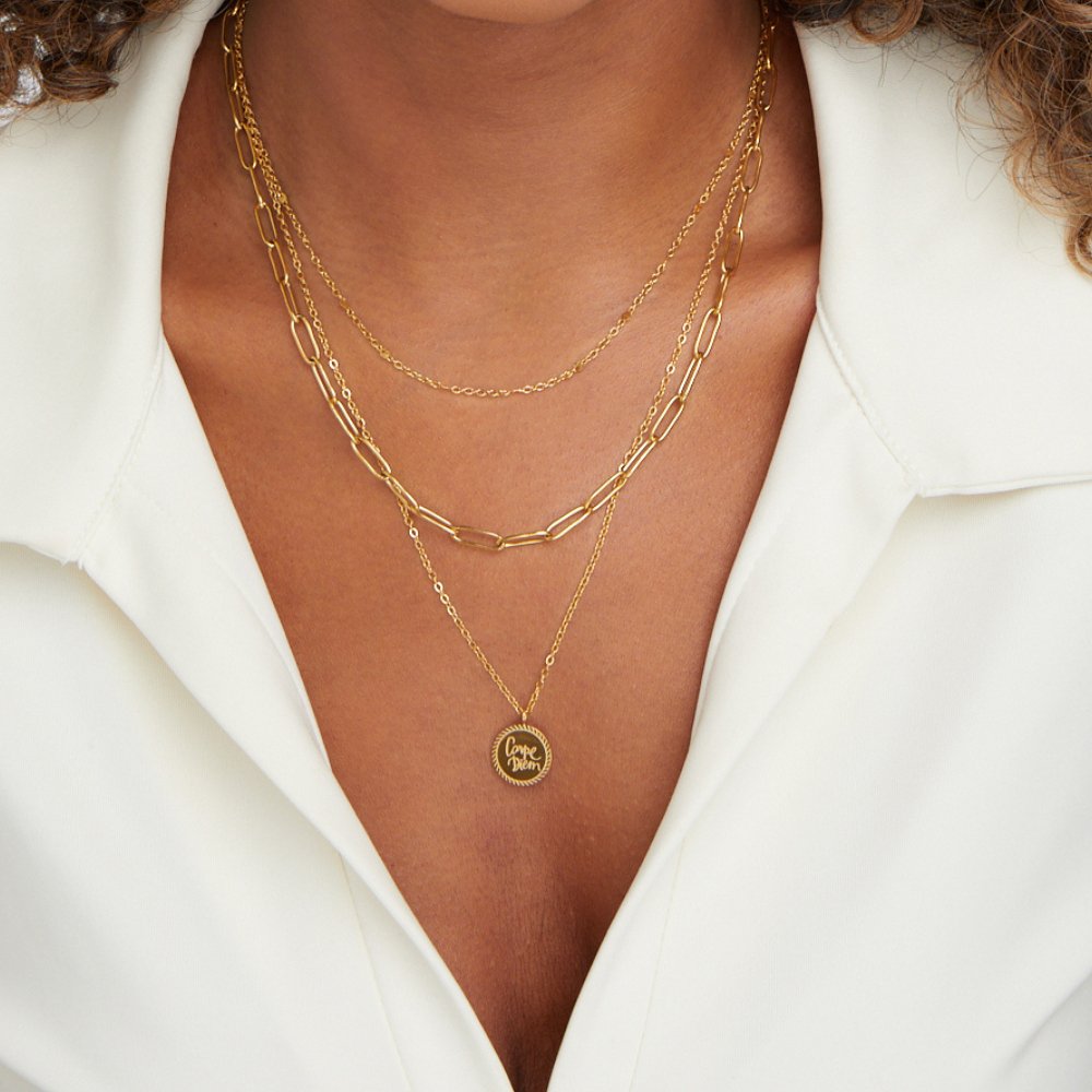 Janie – Collar estratificado con monedas