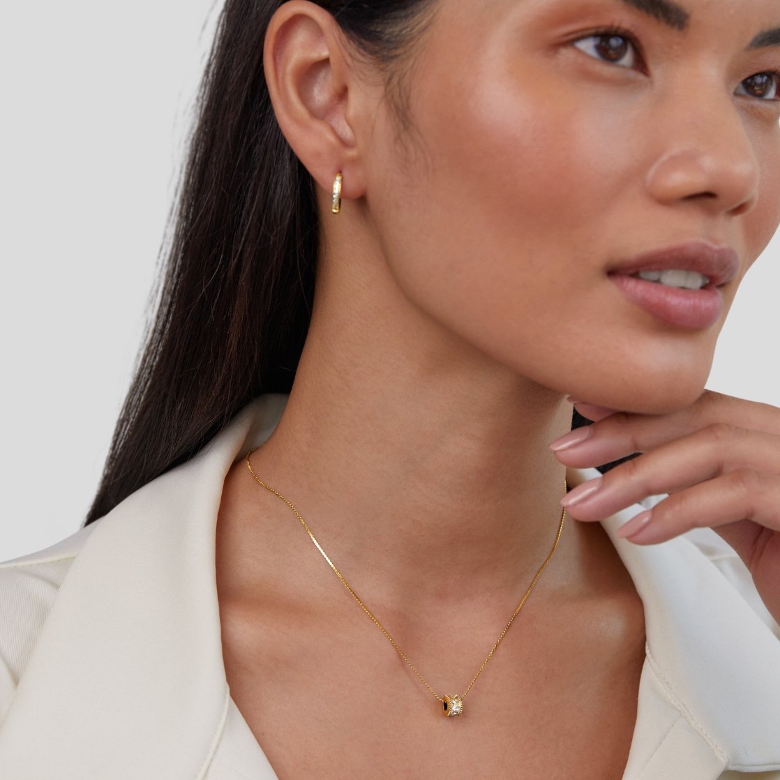 Gigi – Collar de cristal en oro de 18K