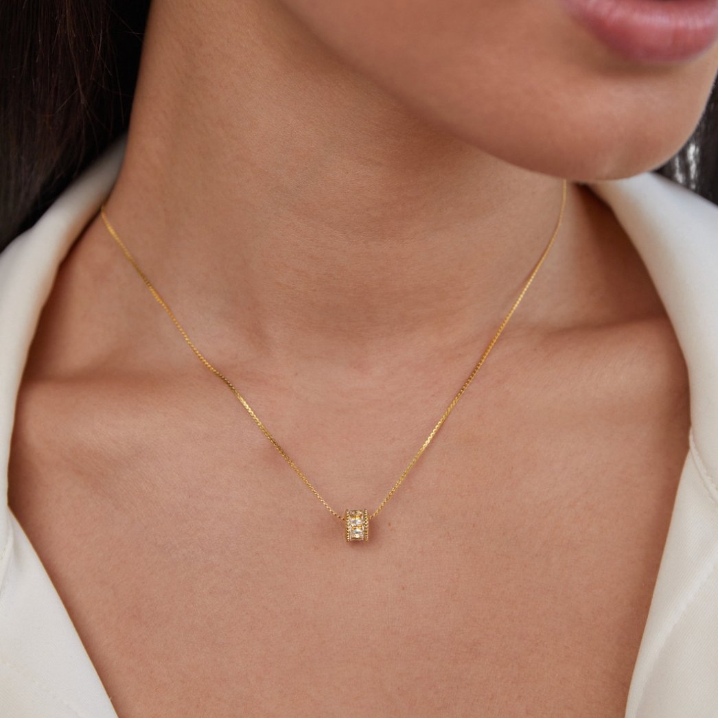 Gigi – Collar de cristal en oro de 18K