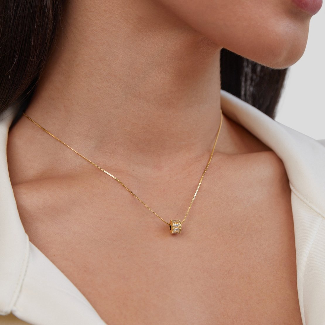 Gigi – Collar de cristal en oro de 18K
