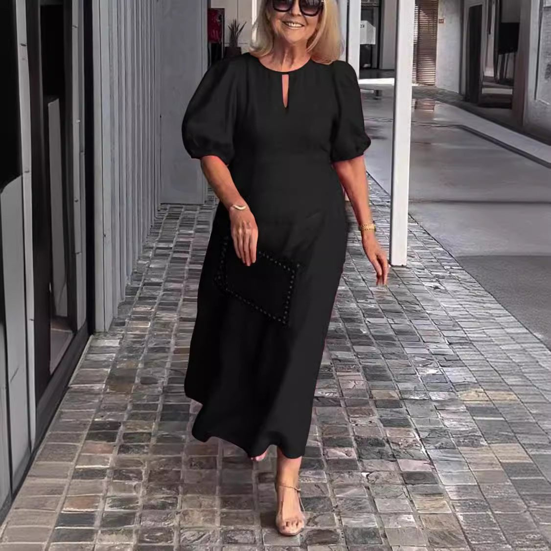Glaidy - Vestido Midi Elegancia Clásica