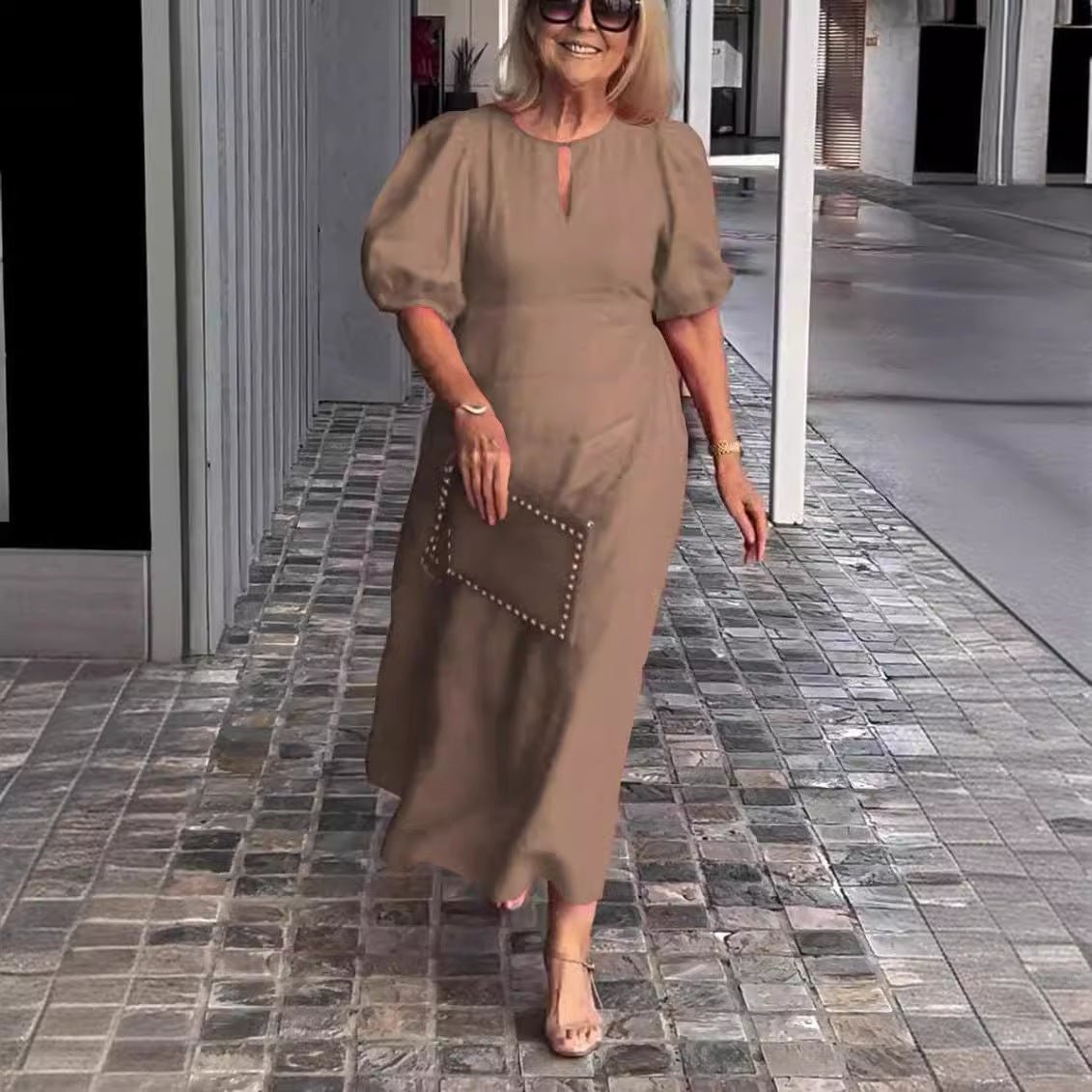 Glaidy - Vestido Midi Elegancia Clásica