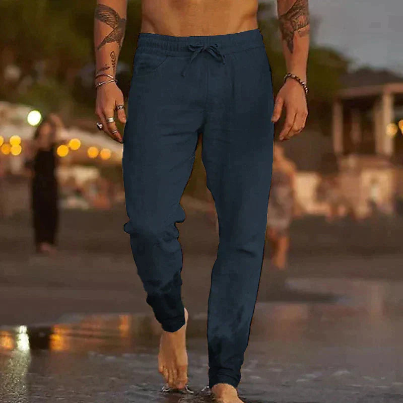 Mike - Pantalones de Verano Clásicos para Hombre